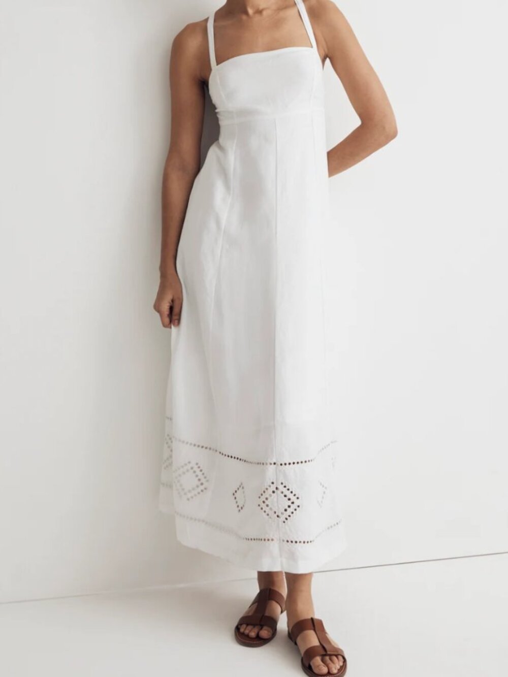 Madewell Petite Tie-Back Cami Midi Dress